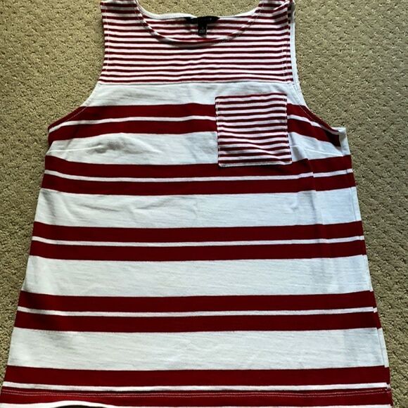 Banana Republic tank top. Size Small. Red and White. Excellent condition. - Picture 1 of 4
